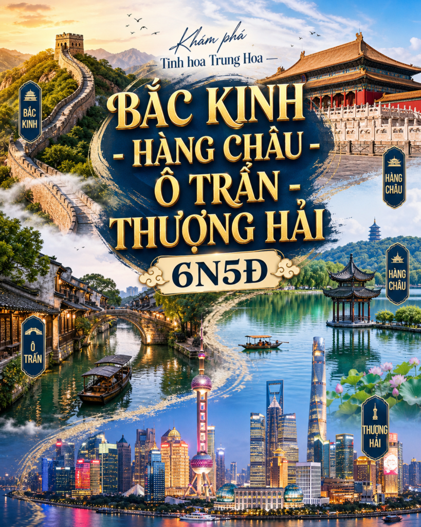 Bắc Kinh – Hàng Châu – Ô Trấn – Thượng Hải 6N5Đ